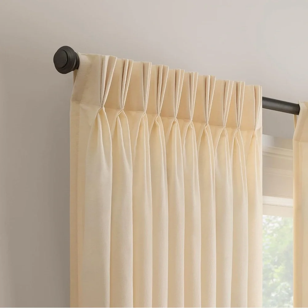 2 Waverly Serendipity Ivory‎ One Pleat Panels – 50x95 (Ivory) NWT